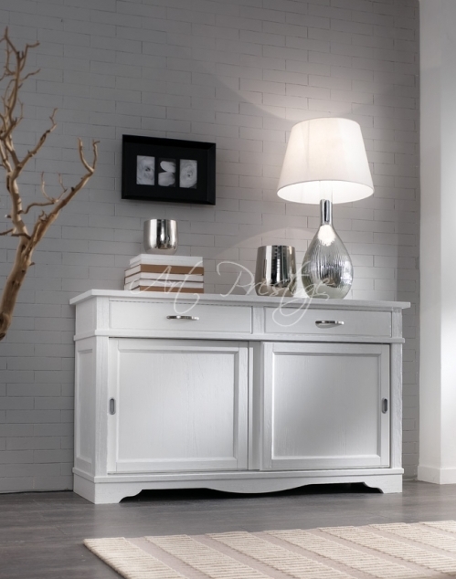 Art.897/T Credenza bianca ante scorrevoli - Art Prestige – Luxury Furniture