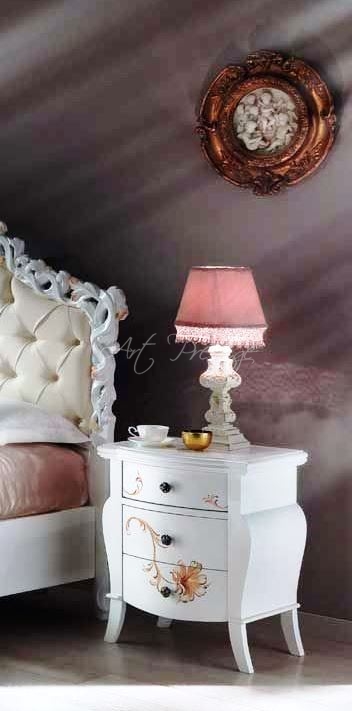 Art 621 Dresser And Bedside Table With Floral Decorations Art