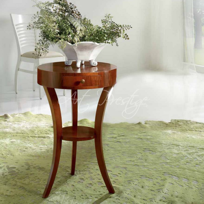 Art.3120/A Tavolino rotondo intarsiato - Art Prestige – Luxury Furniture