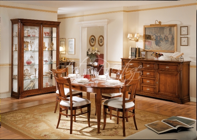Art.601/T Sala da pranzo classica noce - Art Prestige – Luxury Furniture