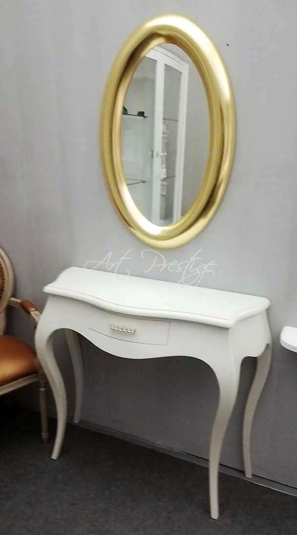 Consolle burro con specchio foglia oro - Art Prestige – Luxury Furniture